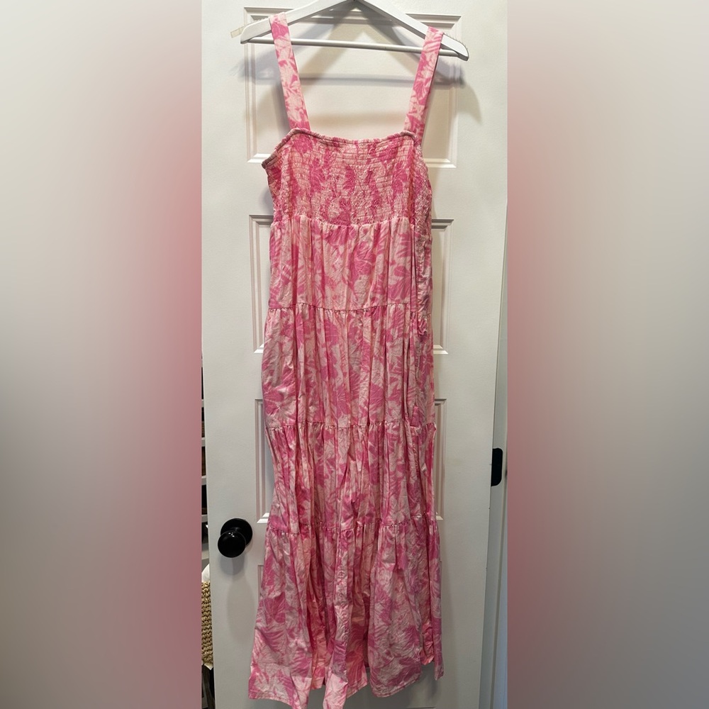 Michael Kors Pink and White Maxi sun dress